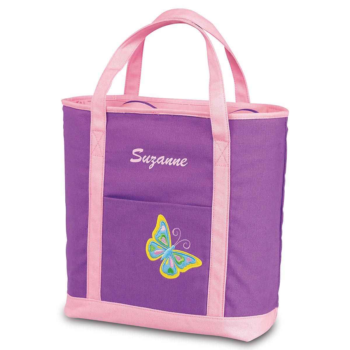 butterfly canvas tote bag