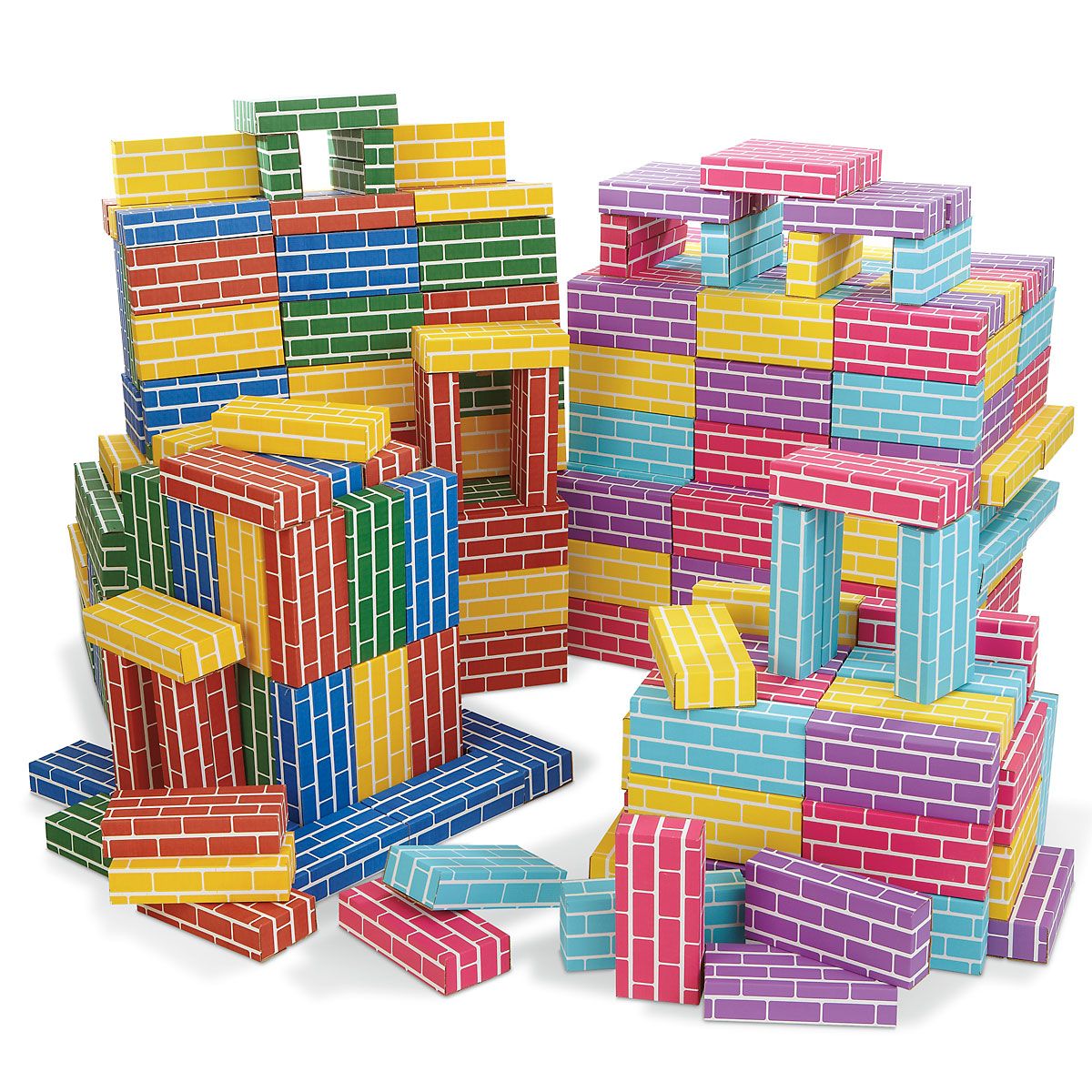 cardboard brick building blocks