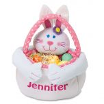 Girls Plush Easter Bunny Personalized Tote
