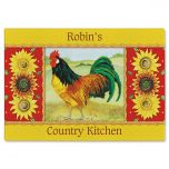 Country Kitchen Personalized Glass Cutting Board