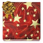 Golden Starlight Foil Rolled Gift Wrap