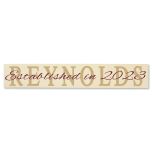 Established Personalized Plaque