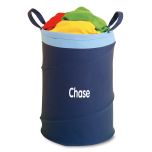 Blue Collapsible Personalized Laundry Tote