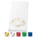 Scroll Initial Foil-Stamped Disposable Hand Towels