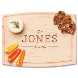 Charcuterie Artisan Arched Maple Board - Family Name