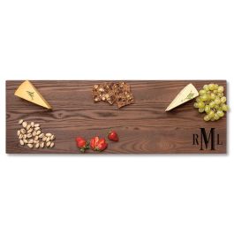 Charcuterie Ash Plank Thermal Board - Traditional Monogram