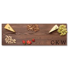 Charcuterie Ash Plank Thermal Board - Dots & 3 Initials