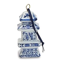 Square Pagoda Jar Chinoiseries Ginger Jar Ornament