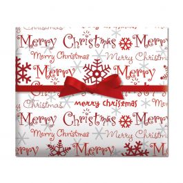 Merry Christmas Script Jumbo Rolled Gift Wrap