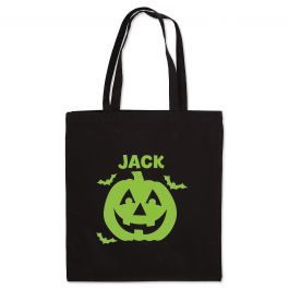 Personalized Jack-O'-Lantern Glow-in-the-Dark Halloween Treat Bag 