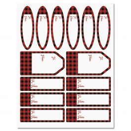 Buffalo Plaid Gift Wrap To/From Labels