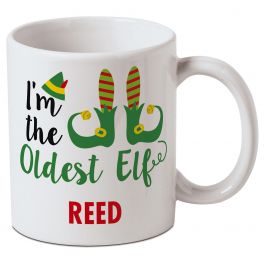 Personalized Oldest Elf Mug