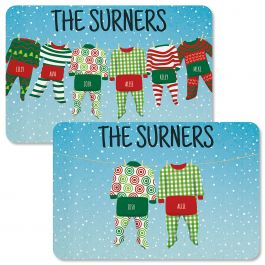 Pajama Family Personalized Christmas Doormats Lillian Vernon