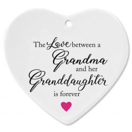 Grandma/Granddaughter Heart Ornament