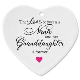 Nana/Granddaughter Heart Ornament