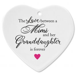 Mimi/Granddaughter Heart Ornament