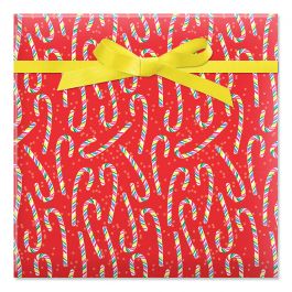 Candy Cane Joy Jumbo Rolled Gift Wrap