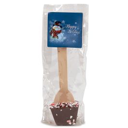 Candy Cane Gourmet Dark Chocolate Dunking Spoon