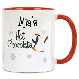 Penguin Personalized Hot Chocolate Mug