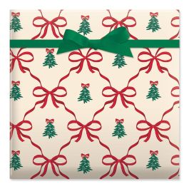 Holiday Bows Jumbo Rolled Gift Wrap