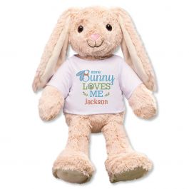 Somebunny Loves You Personalized Bunny - Blue