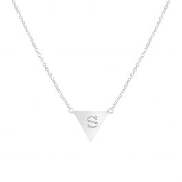 Personalized Molly Upside Down Triangle Sterling Silver Necklace