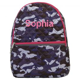 Midnight Blue Camo Personalized Backpack
