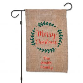 Personalized Merry Christmas Garden Flag