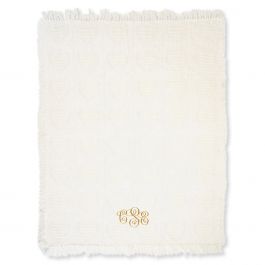 Personalized Throw Woven Soft Heart - Monogram 