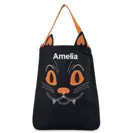 Cat Personalized Trick-or-Treat Bag