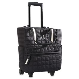 Ezra Personalized Rolling Black Tote - Monogram