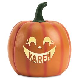 LED Personalized Jack-O-Lantern with Lashes