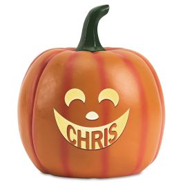 LED Personalized Jack-O-Lantern with Happy Eyes