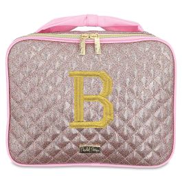 Glitter Party Personalized Lunch Tote - Varsity initial