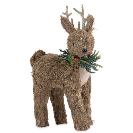 Standing Straw Reindeer