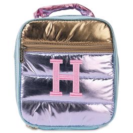 Icy Color Block Puffer Personalized Lunch Tote - Varsity Initial