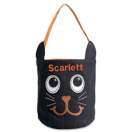 Cat Personalized Halloween Character Treat Bag