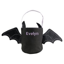 Bat Personalized Halloween Character Treat Bag