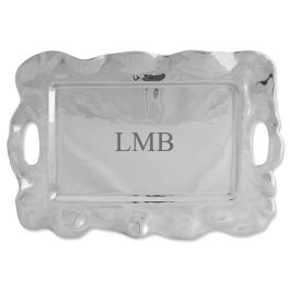 Rectangular with Handles Personalized Vento Tray - Monogram