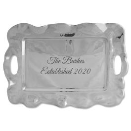 Rectangular with Handles Personalized Vento Tray - Name