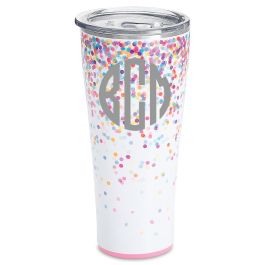 Confetti Swig Personalized Tumbler Mug - Circle Monogram