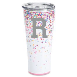 Confetti Swig Personalized Tumbler Mug - Varsity Initial