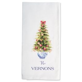 Christmas Tree Personalized Kitchen Towel