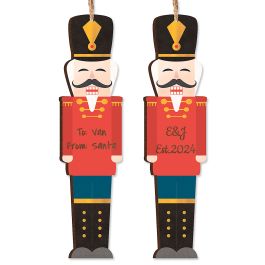 Nutcracker Personalized Wood Ornament - 2 Lines