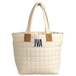 Ezra Personalized Ivory Tote - Monogram