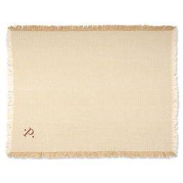 Dotted Diamond Personalized Woven Throw - Initial