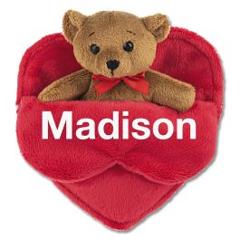 Loveable Willow Hill Bear in a Personalized Heart