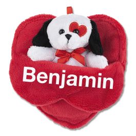 Loveable Willow Hill Dog in a Personalized Heart