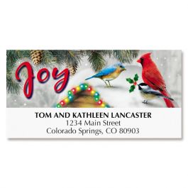 Festive Feathered Friends Deluxe Return Address Labels