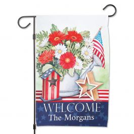 Patriotic Personalized Garden Flag